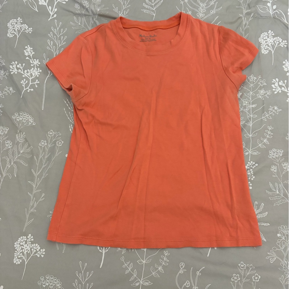 Madison Studio Orange Short-Sleeve Crewneck Tee